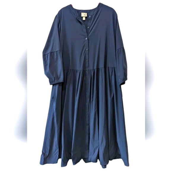 Ulla Popken Dresses & Skirts - Ulla Popken Von Landen Navy Shirt Dress